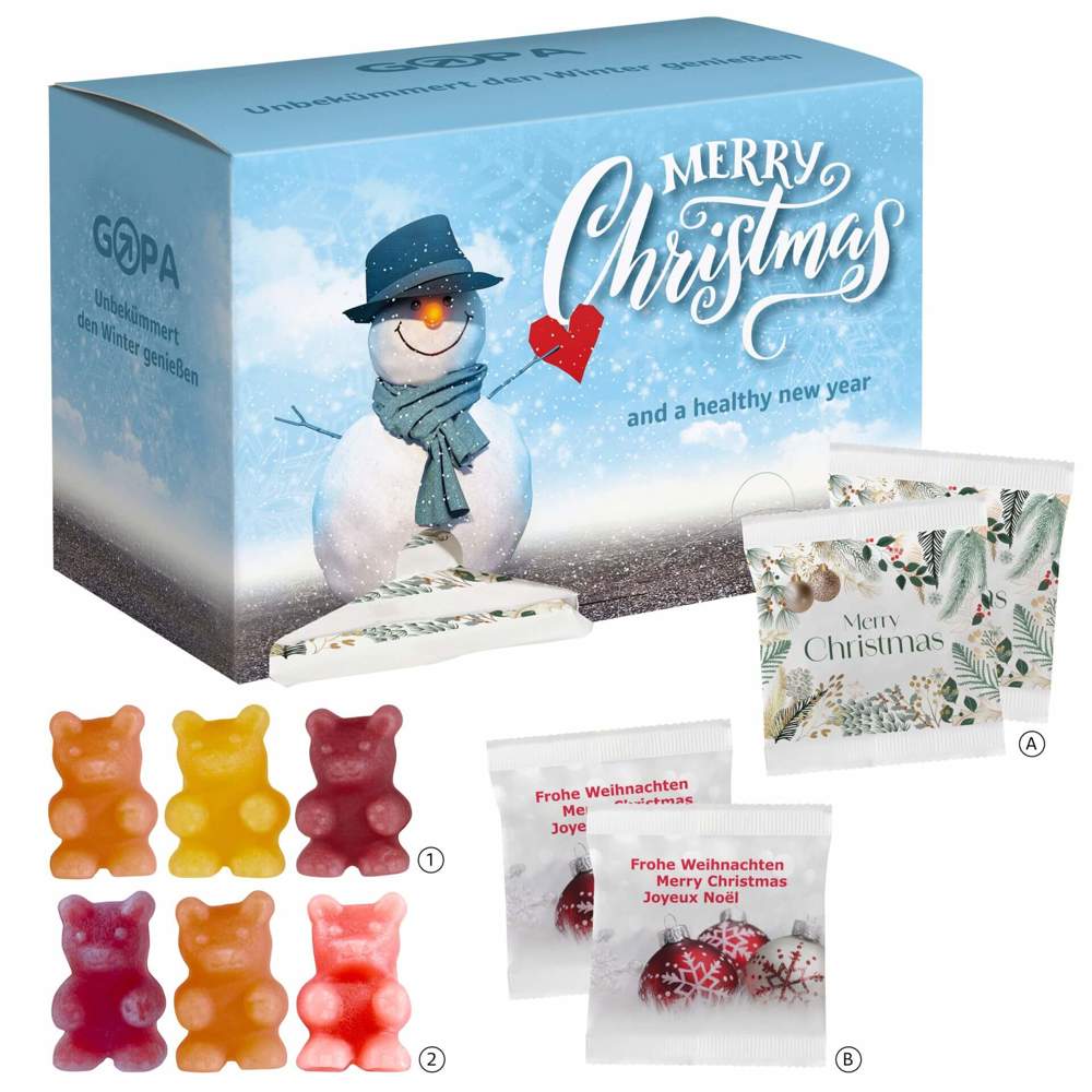 Tee-Bären® Dispenser-Adventskalender, Zimt-Orange, Ingwer-Zitrone, Himbeer-Vanille