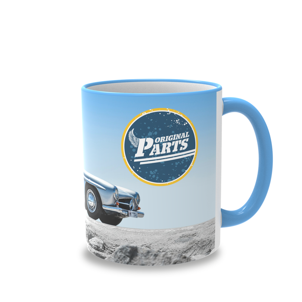 Form 798 Keramiktasse Sublimation weiss, Rand und Henkel farbig