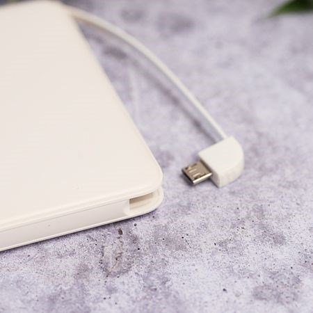 Powerbank Luxury Thin 3 in 1-Weiß-5000 mAh